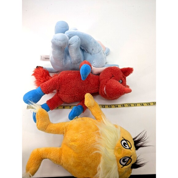 Dr Seuss Character Plush Toys Set of 3 Horton Hears a Who Lorax Fox in Socks - Picture 6 of 8